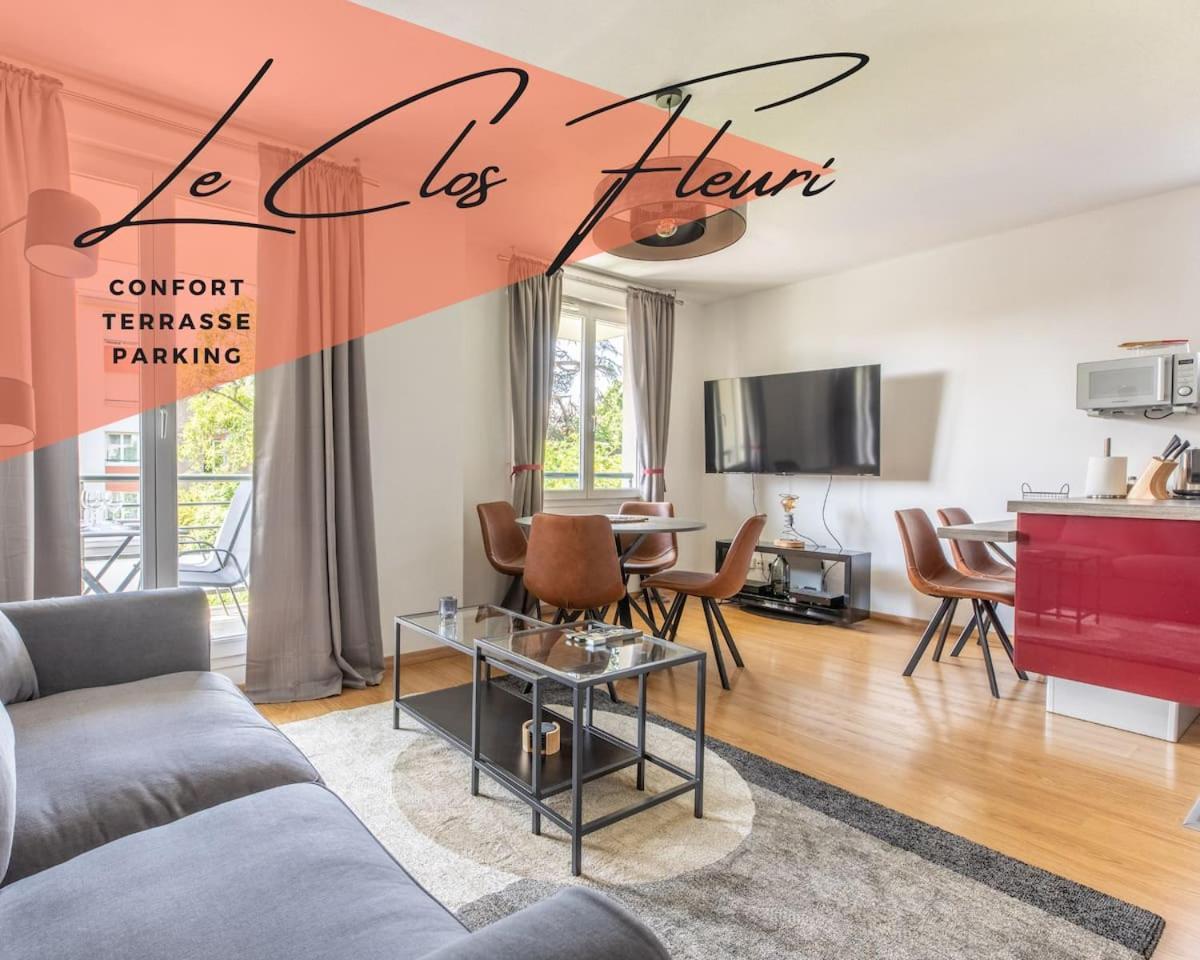 Le Clos Fleuri F3 Terrasse & Garage Clermont-Ferrand Bagian luar foto